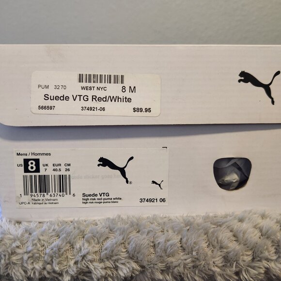 NWB – Authentic Puma Suede VTG Textured Leather Sneakers (Men’s) - Price is Firm - Picture 9 of 11